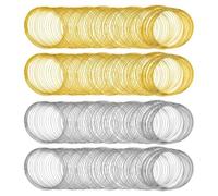 Ujjdwiurgh de Perles à Mémoire de Forme, à en Acier, à Mémoire de Forme pour la Fabrication de, Bracelets, 400 Boucles, 2 Couleurs