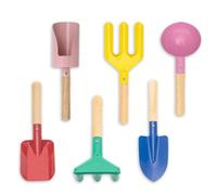 Ujjdwiurgh de Plage pour Enfants, Ensemble de 6 Pièces Outils de Jardinage pour Enfants, Ensemble de de Sable, Outils de Jardinage en Métal, Pelle de Plage