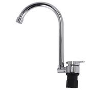 Ujjdwiurgh de RV Pliable Rotation de 360 DegréS 9/16 Filetage D'EntréE à une Seule PoignéE MéLangeur D'Eau Froide et Chaude en Cuivre pour Pont de RV