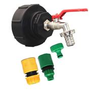 Ujjdwiurgh de Sortie IBC 3/4 Pouces Adaptateur IBC S100x8 Laiton IBC de Sortie à Bille Sortie de Accessoires de Réservoir de Baril de Pluie