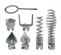 Ujjdwiurgh de Têtes de Coupe Combinées pour Nettoyeur de Drainage, Tête de Verrouillage Automatique, Adaptée à la Machine de Dragage de Tuyaux, Ensemble de 7 Pièces