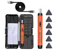 Ujjdwiurgh de Tournevis Électriques Kit D'Outils Électriques de Précision Mini Petits Embouts Rechargeables Sans pour Ordinateur Portable Orange