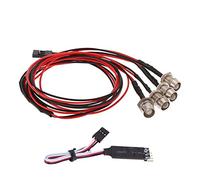 Ujjdwiurgh D'éClairage 4 LED 2 Blanc 2 Rouge avec Panneau de Commande de Lampe 3CH pour 1/10 1/8 TRX4 SCX10 D90 TéLéCommandéE Voiture