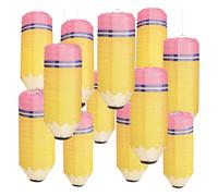 Ujjdwiurgh Décoration de plafond artistique pour la rentrée scolaire - 12 lanternes en papier à suspendre pour décorations de fête à la maternelle et aux salles de classe préscolaires