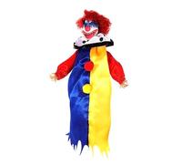 Ujjdwiurgh Décoration d'halloween Poupée Clown Suspendue Pendentif Maison Hantée Décor d'halloween Horrible Pendentif Clown d'halloween ColoréB Installation Facile