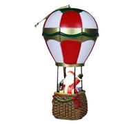 Ujjdwiurgh Décorations de Noël Lumineuses en Résine pour Décoration de Maison, Montgolfière, Père Noël, Décoration Miniature pour Les Vacances A