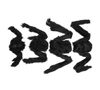 Ujjdwiurgh DéCorations d'halloween en Plein Air AraignéE Furry Noir GéAnt Effrayant Fuzzy AraignéEs Cour IntéRieur Web (4 PièCes SéRies, 35, 30, 20, 12 Pouces)