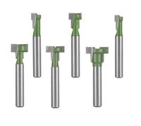 Ujjdwiurgh D'Embouts de Toupie en Trou de Serrure, D'Embouts de Toupie à Tige de 1/4 Pouce, Diamètre de Lame de 1/4, 5/16, 3/8, 9/16, 1/2 et 5/8 Pouce