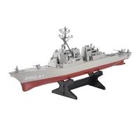 Ujjdwiurgh Destructeur de Missiles GuidéS Modèle de Bateau Statiques avec PréSentoir Modèle de Navire de Guerre Bricolage éDucatifs Loisirs Enfants Cadeau