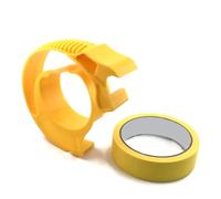 Ujjdwiurgh Dévidoir de ruban adhésif de masquage avec outil de coupe de ruban adhésif pour réparer et embellir les fissures dans le carrelage Jaune