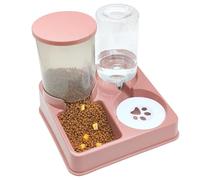 Ujjdwiurgh Dispensateur Automatique 2 en 1 pour Animaux de Compagnie 2 en 1 pour Les - Alimentation et Hydratation Faciles