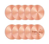 Ujjdwiurgh Disques Ronds en Cuivre (10 Pièces), Plaques en Métal de Cuivre de 40 mm pour Gravure et Estampage en Or Rose pour Projets de Bricolage.