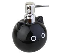 Ujjdwiurgh Distributeur de lotion en céramique motif chat mignon animal distributeur pressable pour savons et gels