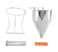 Ujjdwiurgh Distributeur de Pâte à CrêPes, Distributeur de Gâteaux à Entonnoir en Acier Inoxydable Multi-Calibre avec Support IdéAl pour les CrêPes, Cuites au Four