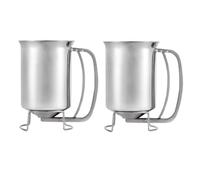 Ujjdwiurgh Distributeur de pâte à crêpes en acier inoxydable idéal pour la pâtisserie, les crêpes, les crêpes, les gaufres, les gâteaux et les crêpes Entonnoir pour pâte à crêpes