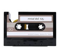 Ujjdwiurgh Distributeur de ruban adhésif à cassette, pot à stylos, pot à crayons, papeterie de bureau, cadeau (noir)