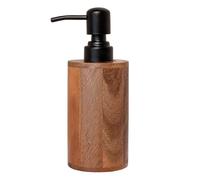 Ujjdwiurgh Distributeur de savon en bois pour salle de bain et cuisine, design cylindrique rechargeable pour décoration de comptoir