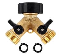 Ujjdwiurgh Distributeur de Tuyau Y Splitter 2 Vannes avec 2 Rondelles en Caoutchouc Supplémentaires