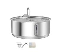 Ujjdwiurgh Distributeur d'eau pour Animaux avec Filtre, à Eau en Acier Inoxydable de 8L pour, à Boire pour Chiens à Grande Capacité