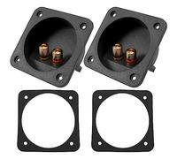 Ujjdwiurgh DIY Maison Voiture StéRéO Vis Tasse Connecteurs Subwoofer Prises 2-Way Haut-Parleur BoîTe Borne Borne Post, 2 Pcs Noir