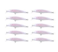 Ujjdwiurgh DIY pour Le Leurre de Pêche Personnalisé 10pcs Minnés à Appâts Vierges Non Peints 8,5 cm Fire de Hochet Holographique à Travers Le Corps