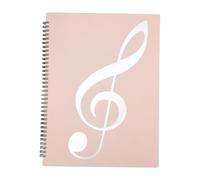 Ujjdwiurgh Dossier de Partitions, Capacité de 60 Pages, Porte-Partitions de Musique, Convient Aux Formats Lettre et A4, Inscriptible et Détachable (Rose), et Facile à Utiliser.