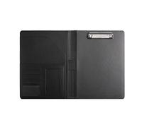 Ujjdwiurgh Dossier de Portefeuille de CV avec Presse-Papiers de Format A4 en Cuir Noir pour Femmes Organisateur de Portefeuille D'Affaires