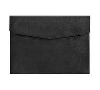 Ujjdwiurgh Dossier en Cuir PU A4 Porte-Documents Porte-Documents pour Portefeuille éTanche avec Fermeture à Pression (Noir)