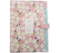 Ujjdwiurgh Dossier Extensible Floral A4 et Format Lettre Organisateur de Fichier D'Archivage 8 Poches (Rose)