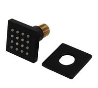 Ujjdwiurgh Douche Spa Laiton Carré Massage Corps Douchette Corps Douchette, Brossé Noir Mat