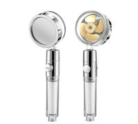 Ujjdwiurgh Douche Suralimentée Dorée avec 3 Modes de Pulvérisation, Parfaite pour les Douches Intenses et Relaxantes