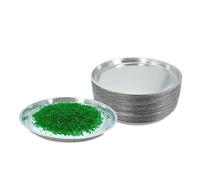 Ujjdwiurgh Échantillon de Plat en Aluminium pour Analyseur D'Humidité (Pack de 50), Plateaux Ronds de 90 Mm, Dishes de Pesée Jetables.