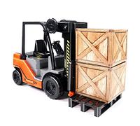 Ujjdwiurgh ÉChelle 1:22 Lnertial Chariot ÉLéVateur à Friction Chariot ÉLéVateur avec Palette Cargo EntrepôT Camion VéHicule ModèLe Jouet Chariot ÉLéVateur pour Enfants