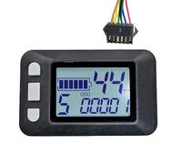 Ujjdwiurgh Écran LCD de Tableau de Bord D'Affichage P9 LCD 24V 36V 48V 60V Pièces de Rechange de Compteur de Vélo Électrique pour Écran LCD de Scooter Électrique (Prise SM 6PIN)