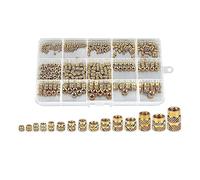 Ujjdwiurgh Écrous Moletés à Filetage 300 Pièces Écrous à Insérer Filetés Moletés en Laiton Inserts Filetés en Laiton pour le Moulage par Injection D'Impression 3D