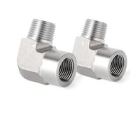 Ujjdwiurgh Elbow de Rue à 90 Degrés en Acier Inoxydable (2pcs), 1/4 Pouce Npt Mâle à 1/4 Pouce Npt Ajustement