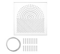 Ujjdwiurgh Éléments de de Gabarit de Cintrage de 10x10 cm Planches D'Enroulement de Acrylique Carré Organisateur de avec Chevilles Métalliques