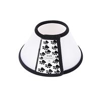 Ujjdwiurgh Elizabethan Collier pour chien et chat avec cône de guérison Blanc et noir