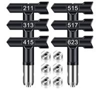 Ujjdwiurgh Embouts de Pulvérisation, 6 Pièces Embouts Pulvérisation Peinture Sans Air Embouts Pulvérisation Réversibles pour Buses de Pulvérisation de Machine Pulvérisation Peinture Sans Air