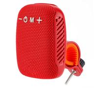 Ujjdwiurgh Enceinte de vélo portable de type C USB rechargeable étanche Bluetooth pour scooter et moto Rouge