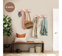 Ujjdwiurgh Enfants Mural Crochets de Porte en Bois Cintre de Porte pour GarçOns Chambre PéPinièRe Salle de Jeux DéCorations-Blanc