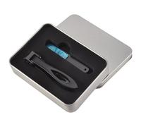 Ujjdwiurgh Ensemble coupe-ongles épais et coupe-ongles avec large ouverture de mâchoire en acier inoxydable pour homme et femme, noir