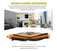 Ujjdwiurgh Ensemble D'Accessoires de Remplacement Compatible pour Aspirateur Robotique Ozmo 930,1 Brosse Principale 3 Filtres À Haute Efficacité 4 Brosses Latérales