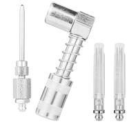 Ujjdwiurgh Ensemble D'Aiguilles à Graisse Professionnelles à 90 Degrés, 4 Pièces, Comprenant 1 Buse, un Distributeur et 2 Injecteurs de Capuchon