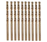 Ujjdwiurgh Ensemble de 10 Forets Hélicoïdaux M35 4.0mm 3 Edge HSS pour Acier Inoxydable, Bois et Métal