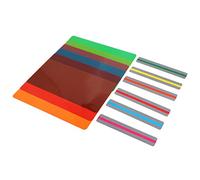 Ujjdwiurgh Ensemble de 12 Bandes de Lecture GuidéEs, Superpositions ColoréEs, Outils pour la Dyslexie, Gels de Correction, Filtre D'éClairage, Feuilles de Plastique,