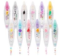 Ujjdwiurgh Ensemble de 12 Stylos à Décoratif à Pression, Correction et Animal avec Correcteur.