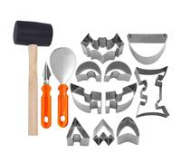 Ujjdwiurgh Ensemble de 13 Moules à Citrouille en Acier Inoxydable pour la Sculpture de Citrouilles