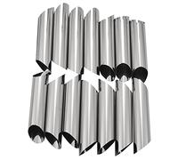 Ujjdwiurgh Ensemble de 14 Tubes en Acier Inoxydable 430 Moules à Moules à Pâte Cannoli - 5 Pouces