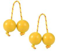 Ujjdwiurgh Ensemble de 2 Paires de Balles Rythmiques Aslatua, Instrument Shaker, Ensemble de Hochets pour Enfants et Adultes, Mariages, Fêtes, Cours de Musique, Jaune